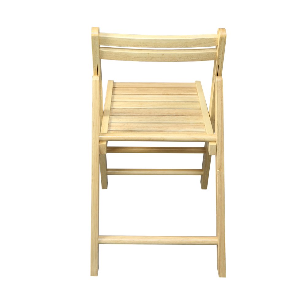 Casual Home Wooden Folding Chairs 2-Pcs Set - Natural