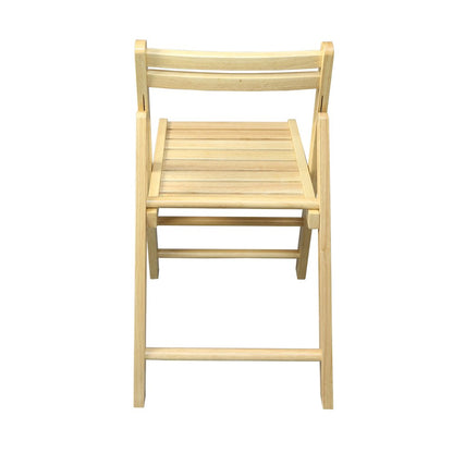 Casual Home Wooden Folding Chairs 2-Pcs Set - Natural