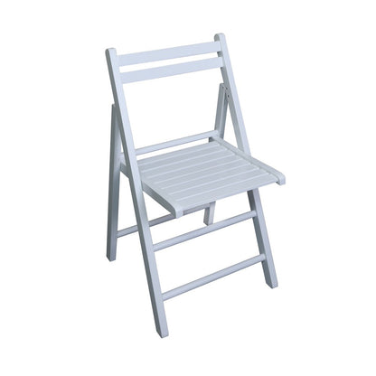 Casual Home Wooden Folding Chairs 2-Pcs Set - White