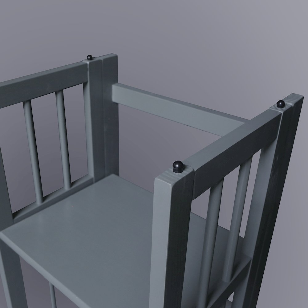 3-Shelf Folding Bookcase 14" Wide, Slate Gray