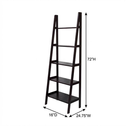 Tall bookcase in natural wood finish with spacious shelves for organized storage