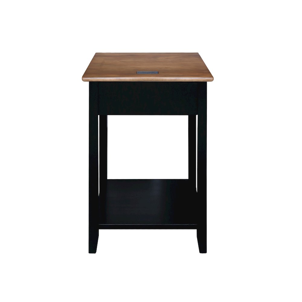 Night Owl Nightstand with USB Port - Walnut Black