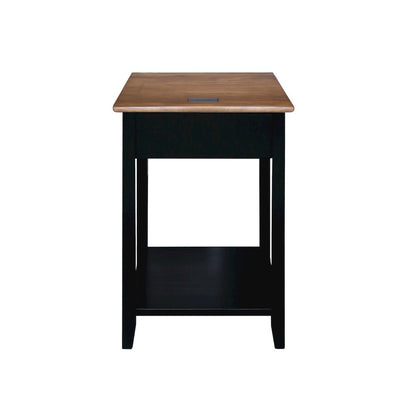 Night Owl Nightstand with USB Port - Walnut Black