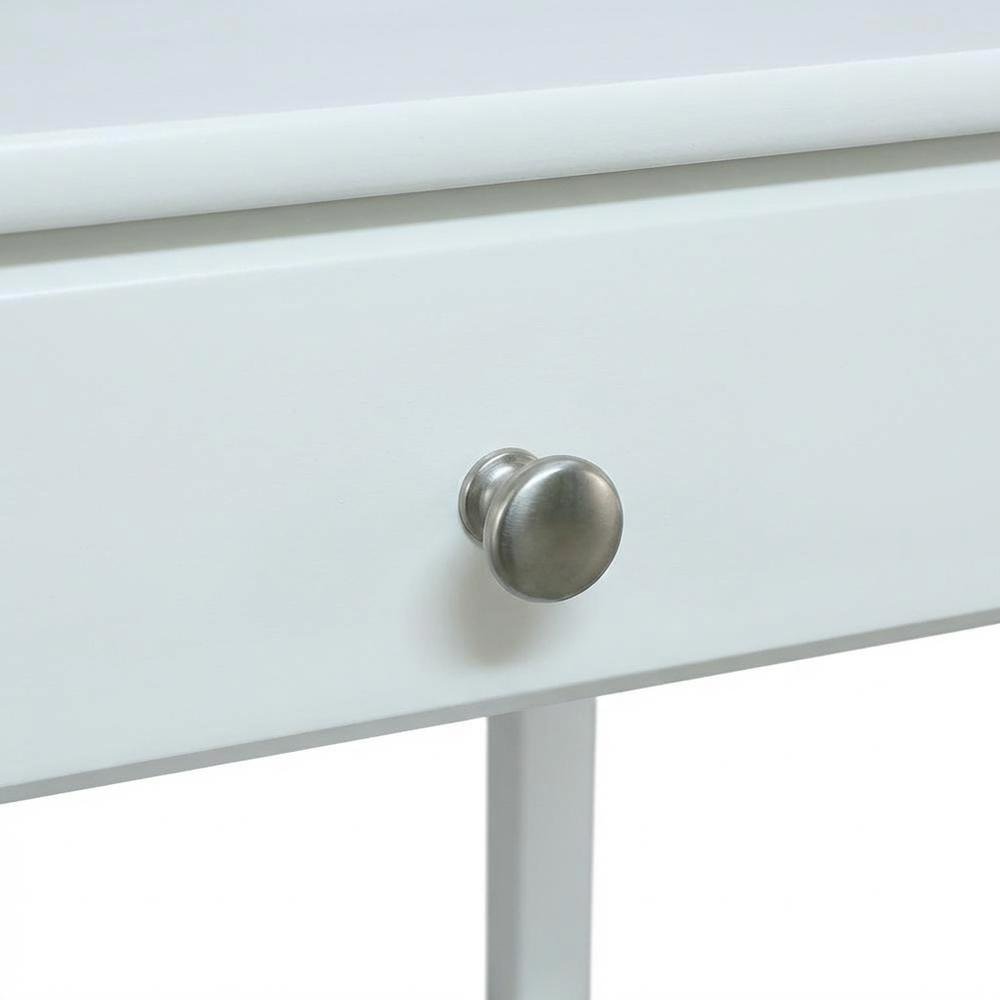 White Nightstand with Usb Port and Single Drawer for Bedroom Storage
