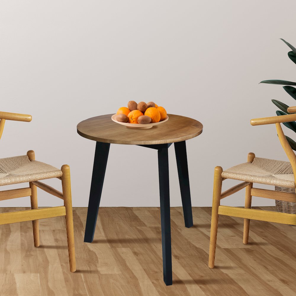 Three-Legged Round Side Modern Table with Solid American Hardwood Top