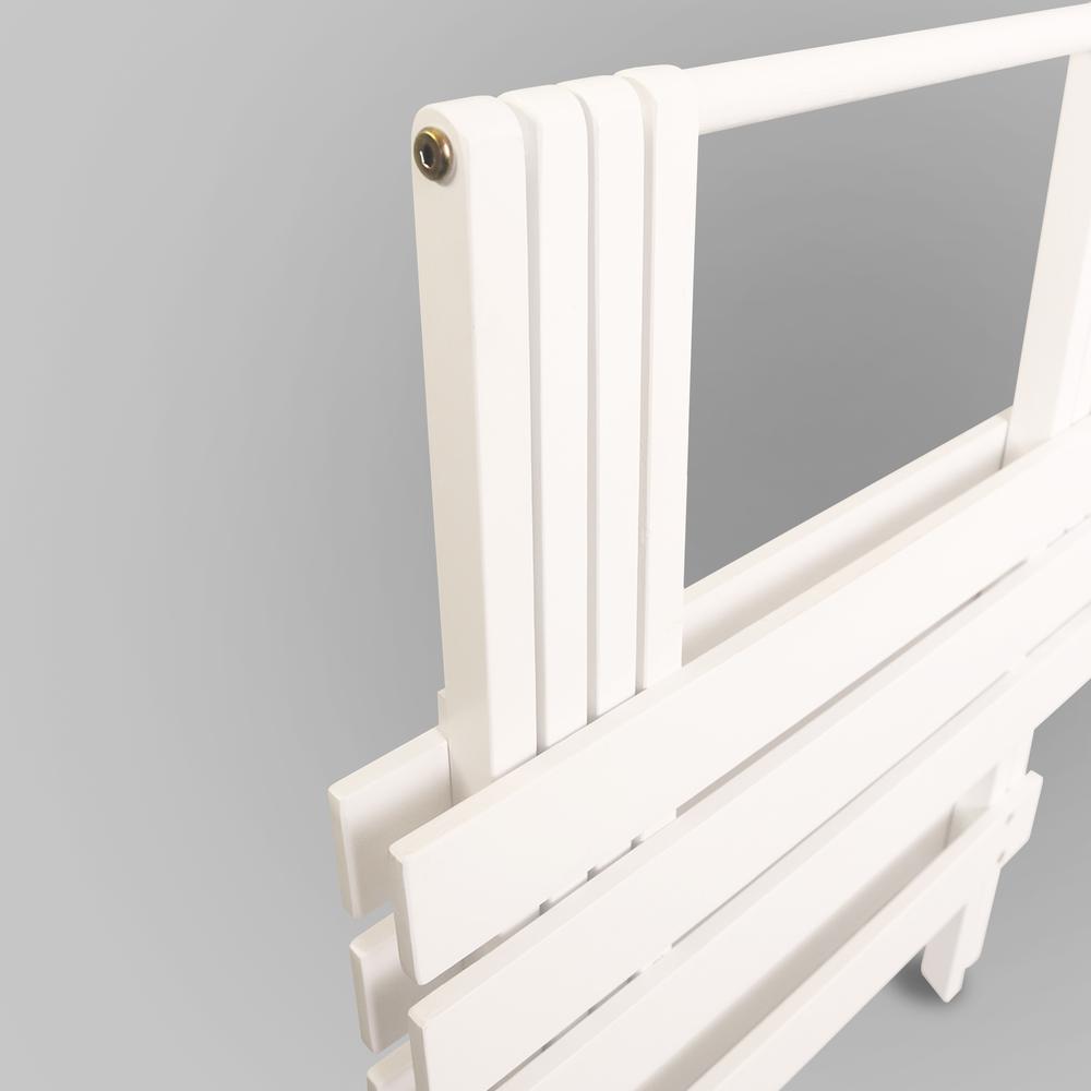 Portable Solid Wood Folding Side Table 2-Piece Set - White