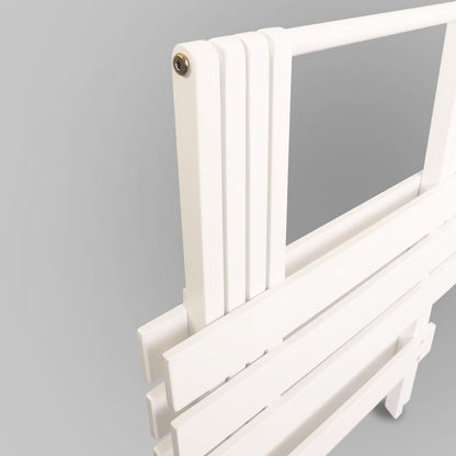 Portable Solid Wood Folding Side Table 2-Piece Set - White