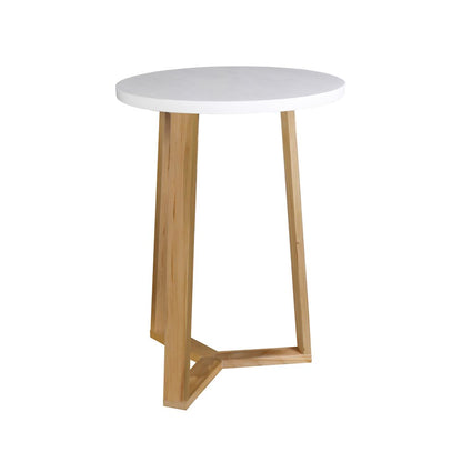 Aesthetic Tripod Round Side Table with Solid American Hardwood Legs, Natural