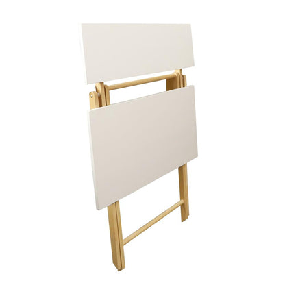 Solid Wood 2-tier Folding Laptop Working Desk
