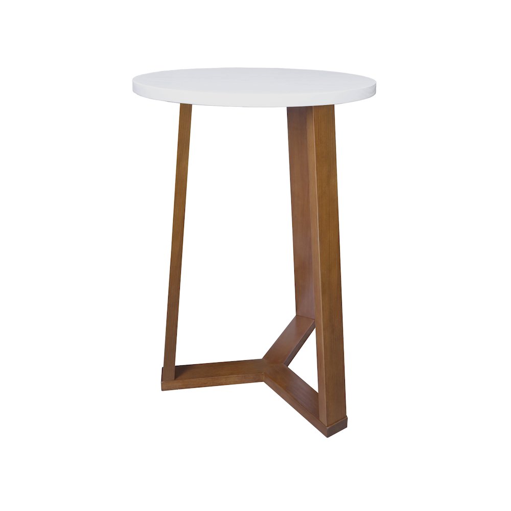 Aesthetic Tripod Round Side Table with Solid American Hardwood Legs, Walnut