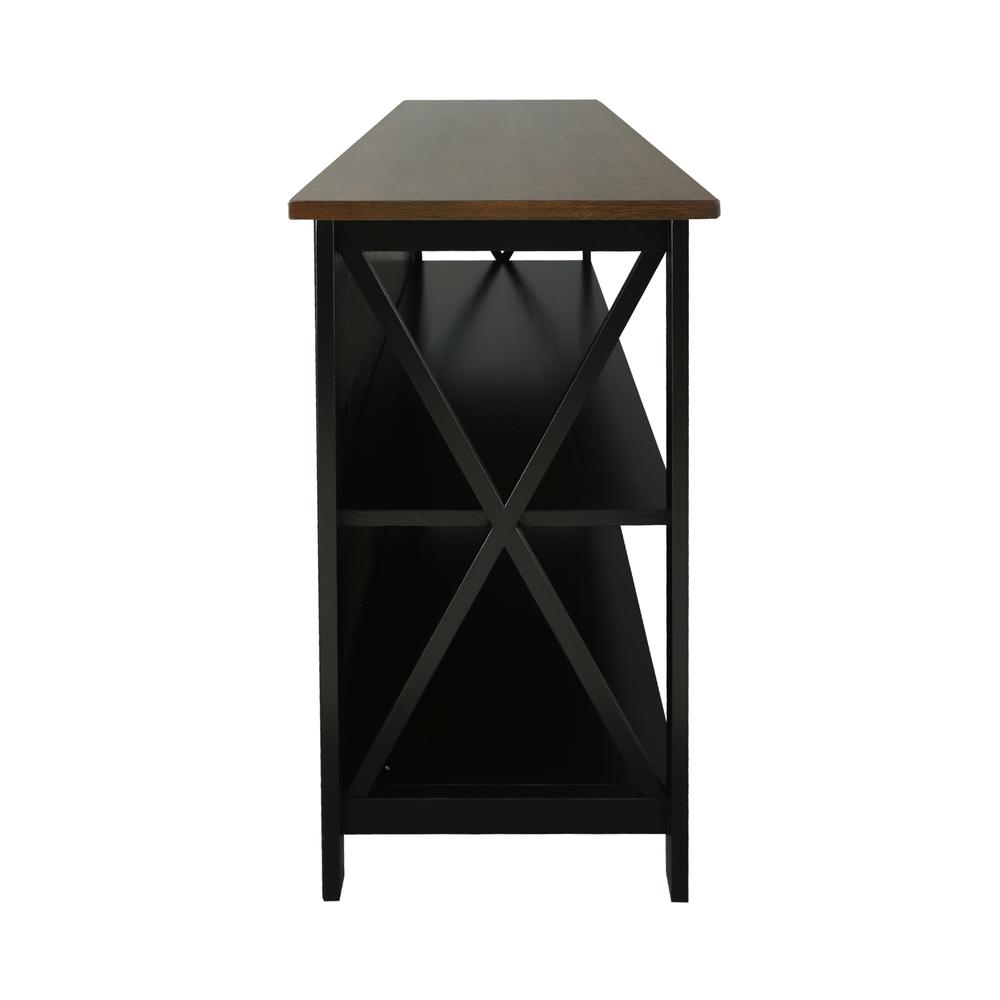 Ashford Console Table / TV Stand with Spacious Shelves, Top made with 100% Solid USA Cherry Wood
