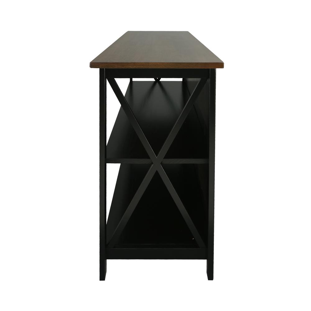 Ashford Console Table / TV Stand with Spacious Shelves, Top made with 100% Solid USA Cherry Wood