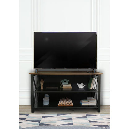 Ashford Console Table / TV Stand with Spacious Shelves, Top made with 100% Solid USA Cherry Wood