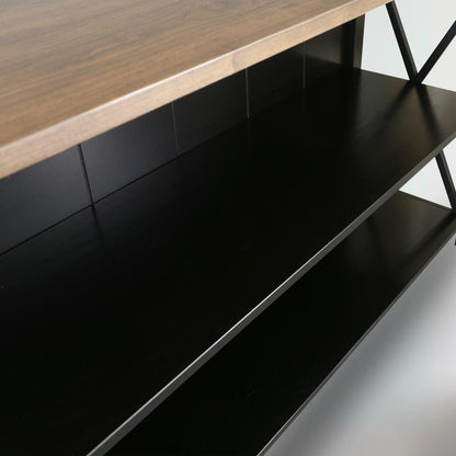 Ashford Console Table / TV Stand with Spacious Shelves, Top made with 100% Solid USA Cherry Wood
