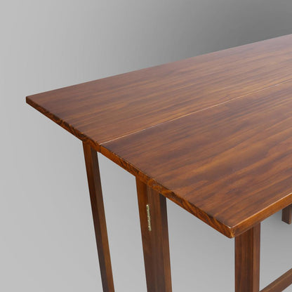 Solid Wood Folding Console to Dining Convertible Table