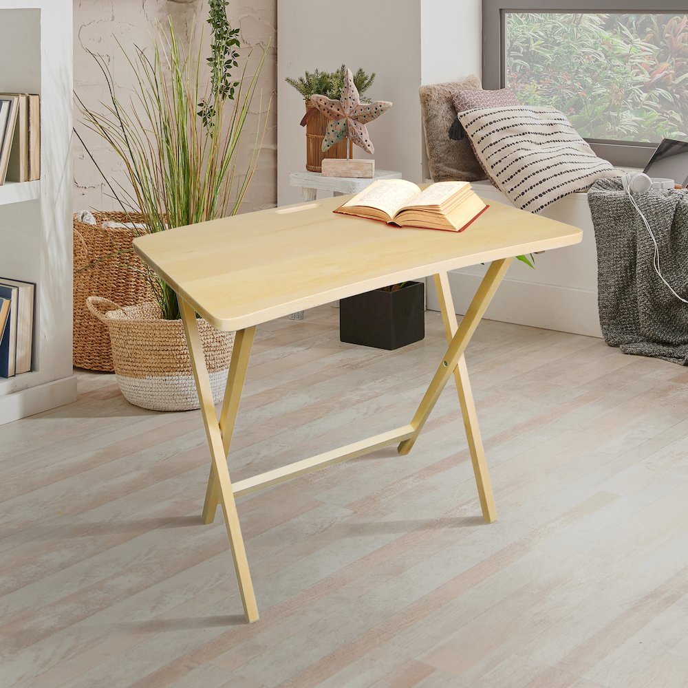 Arizona Folding Table with Solid Hardwood, Natural