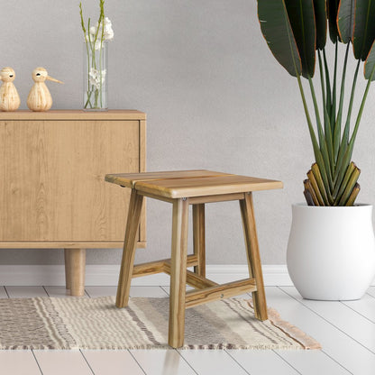 100% American Hardwood Rectangle Stool with Split Top