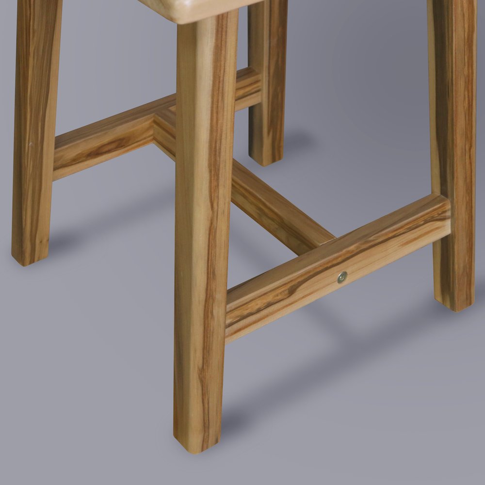 100% American Hardwood Rectangle Stool with Split Top