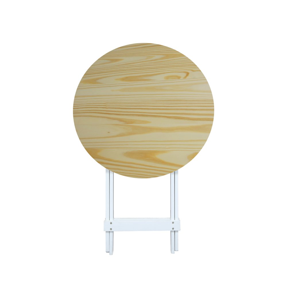 100% Solid Wood Round Folding Table