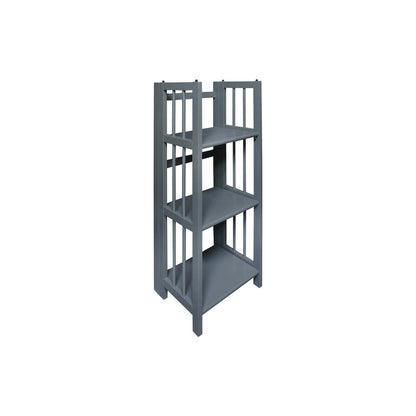 3-Shelf Folding Bookcase 14" Wide, Slate Gray