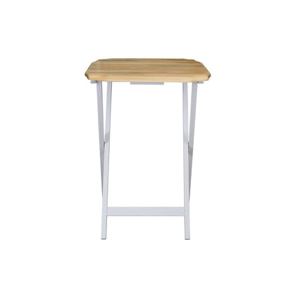 Medallion 2pcs Tray Table Set - Natural/White