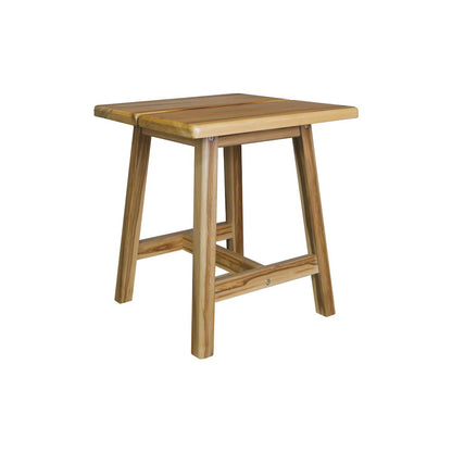 100% American Hardwood Rectangle Stool with Split Top