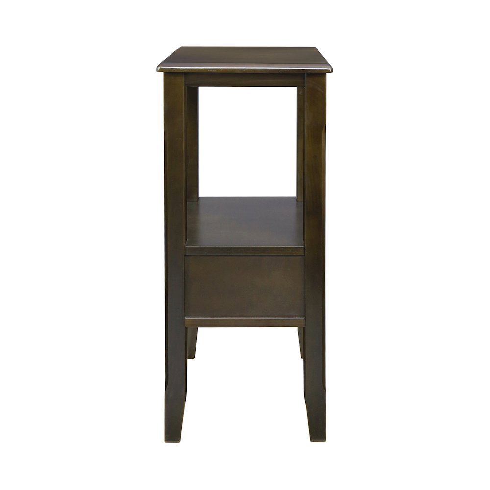2-Tier Tall Side Table with Drawer - Java
