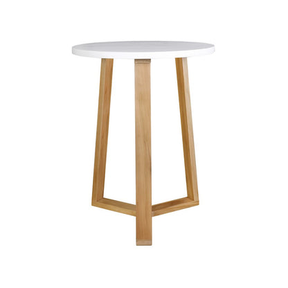 Aesthetic Tripod Round Side Table with Solid American Hardwood Legs, Natural