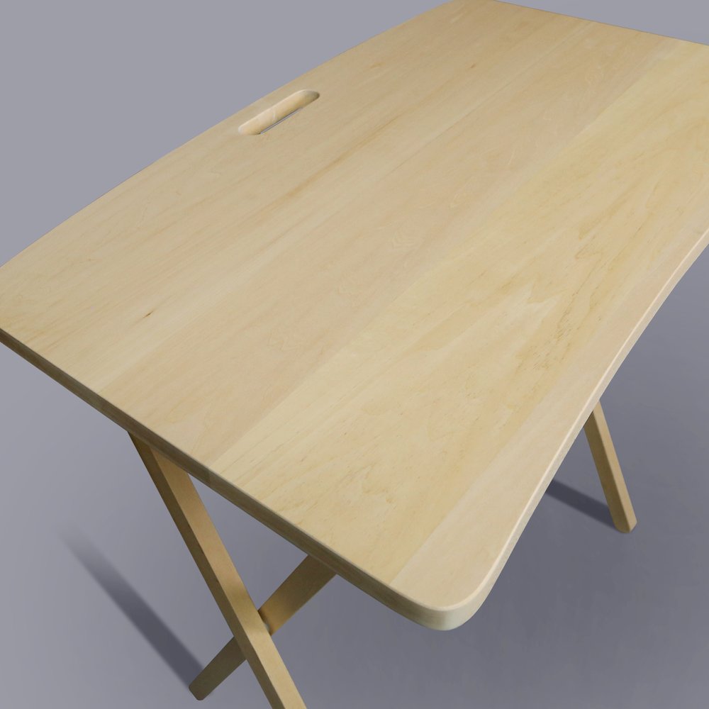 Arizona Folding Table with Solid Hardwood, Natural