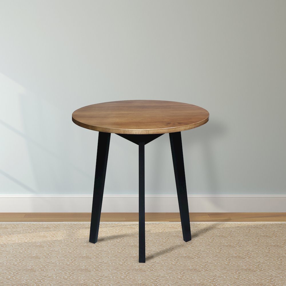 Three-Legged Round Side Modern Table with Solid American Hardwood Top