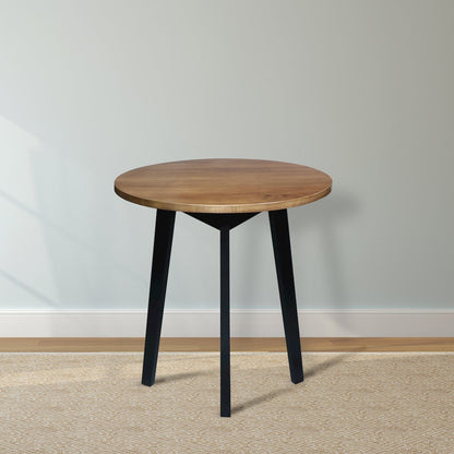 Three-Legged Round Side Modern Table with Solid American Hardwood Top
