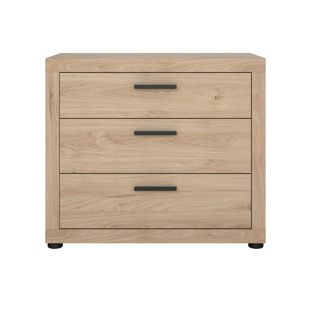 Mira 3 Drawer Chest, Jackson Hickory