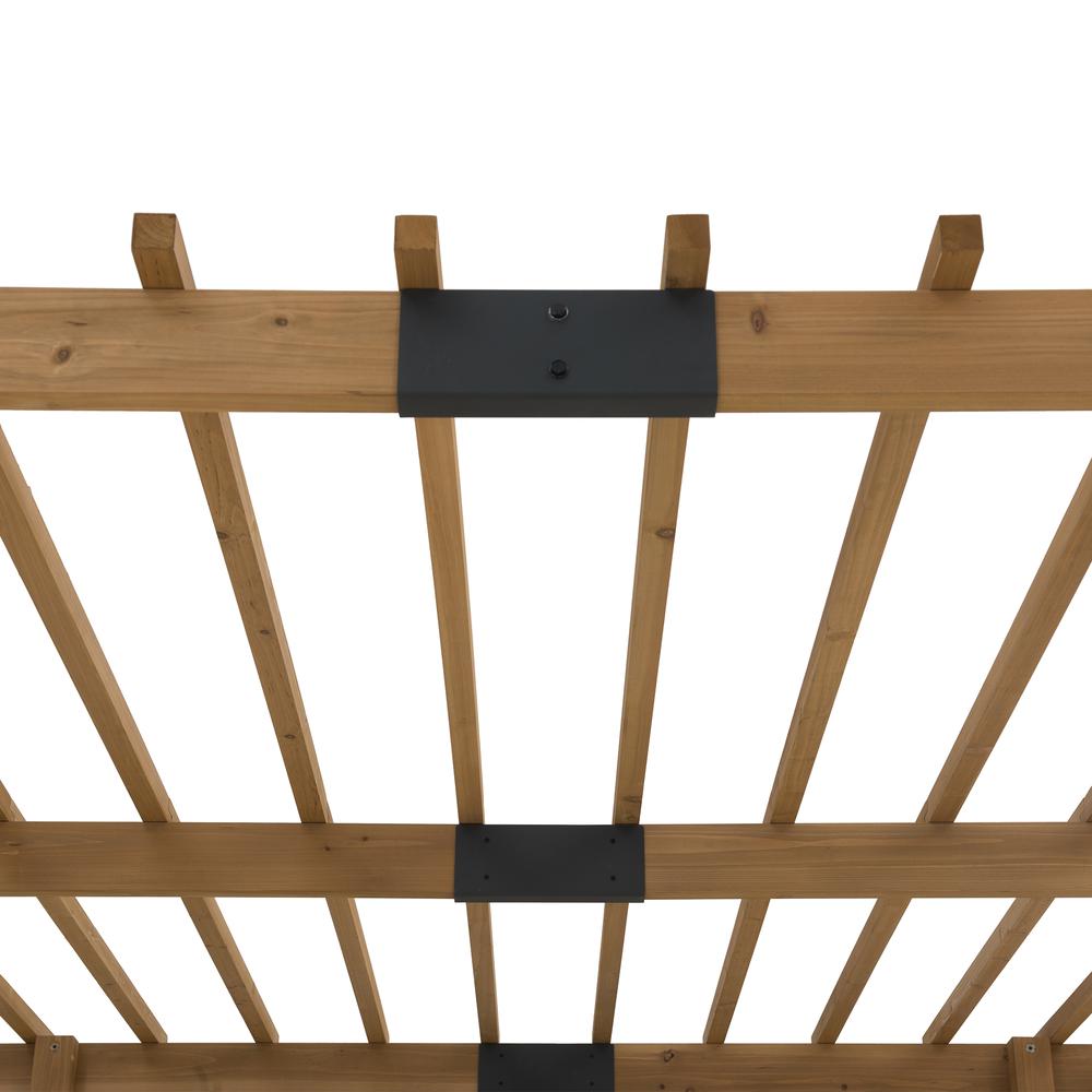 Sunjoy Sophia 10.5 x 10 ft Cedar Wood Pergola with Adjustable Hanging Planters
