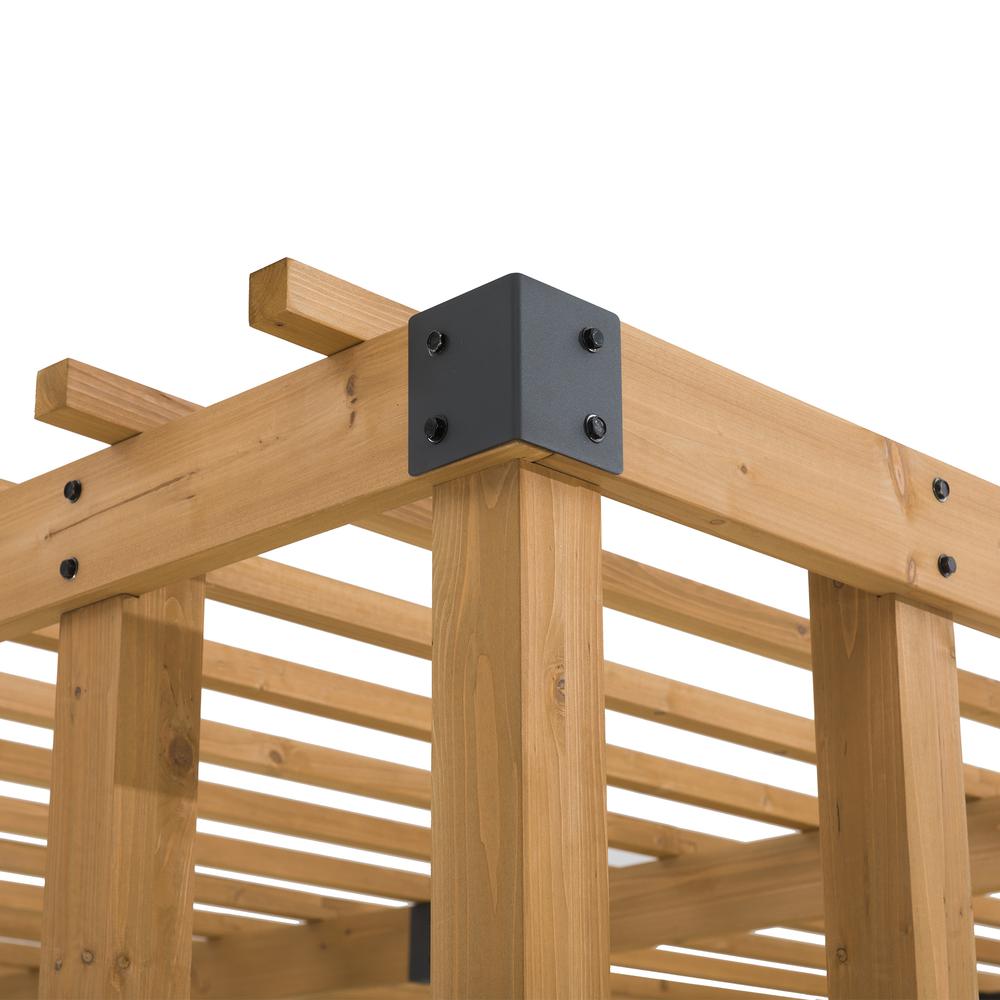 Sunjoy Sophia 10.5 x 10 ft Cedar Wood Pergola with Adjustable Hanging Planters