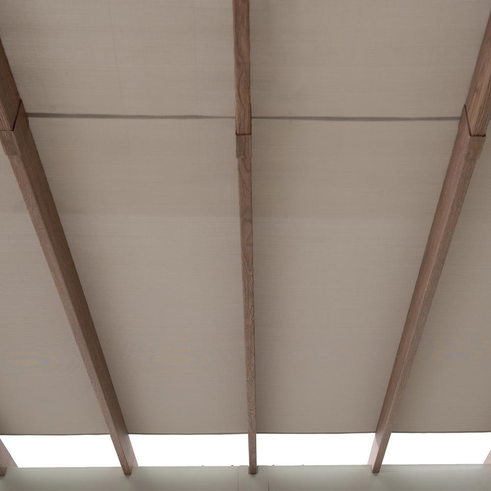 Sunjoy Delrey 12 x 14 ft. Pergola with Adjustable Canopy, Light Gray