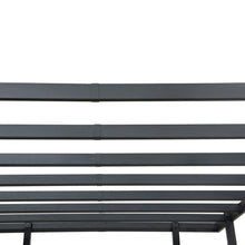 Sunjoy Marbella 10 x 12ft. Outdoor Patio Black Steel Frame Pergola with Planters