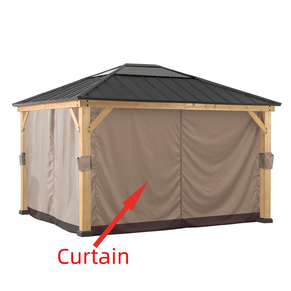Universal Curtains for 11 ×13 ft Wood Framed Gazebos