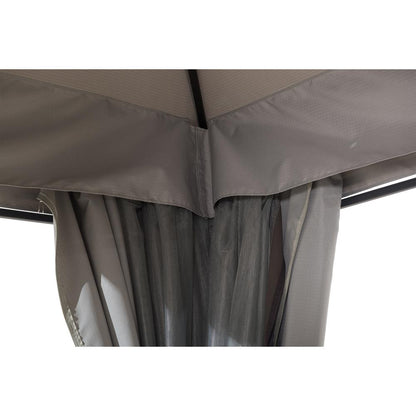 Monterey Park 2-tier Patio Gazebo with LED Lighting and Bluetooth Sound