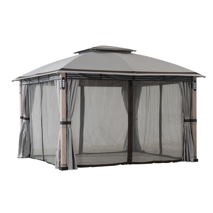 Monterey Park 2-tier Patio Gazebo with LED Lighting and Bluetooth Sound
