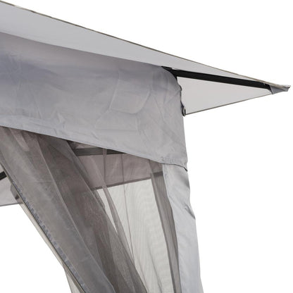 11 ft. x 11 ft. Gray Pop Up Portable Steel Gazebo