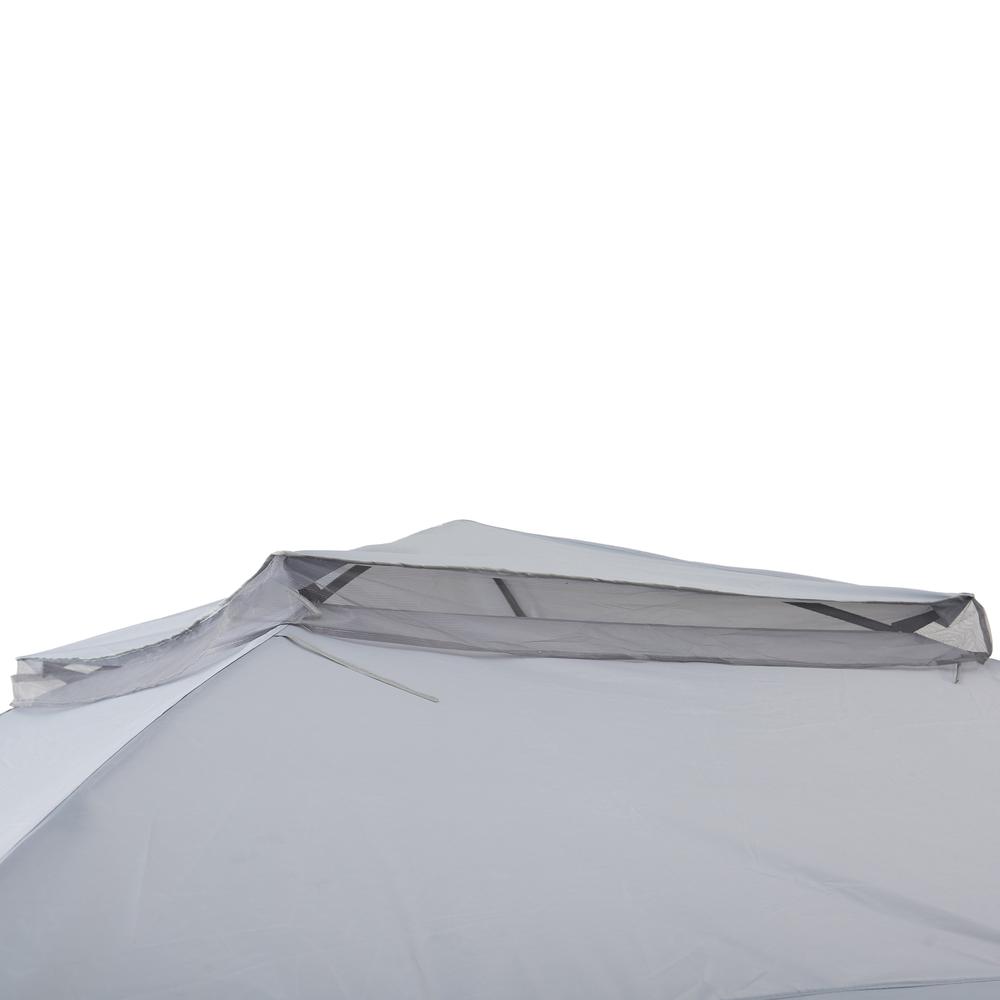 11 ft. x 11 ft. Gray Pop Up Portable Steel Gazebo