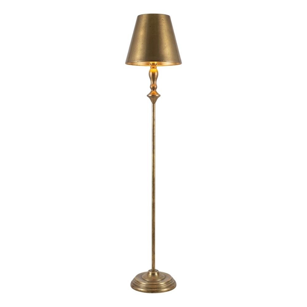 Antique Gold Table Lamp With Metal Shade