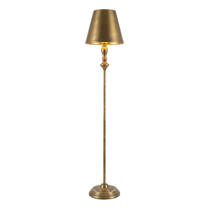 Antique Gold Table Lamp With Metal Shade