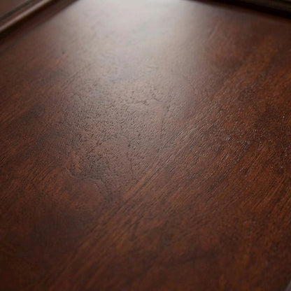 Mahogany TV Stand with Anti-Tip Mechanism and Low Profile Design