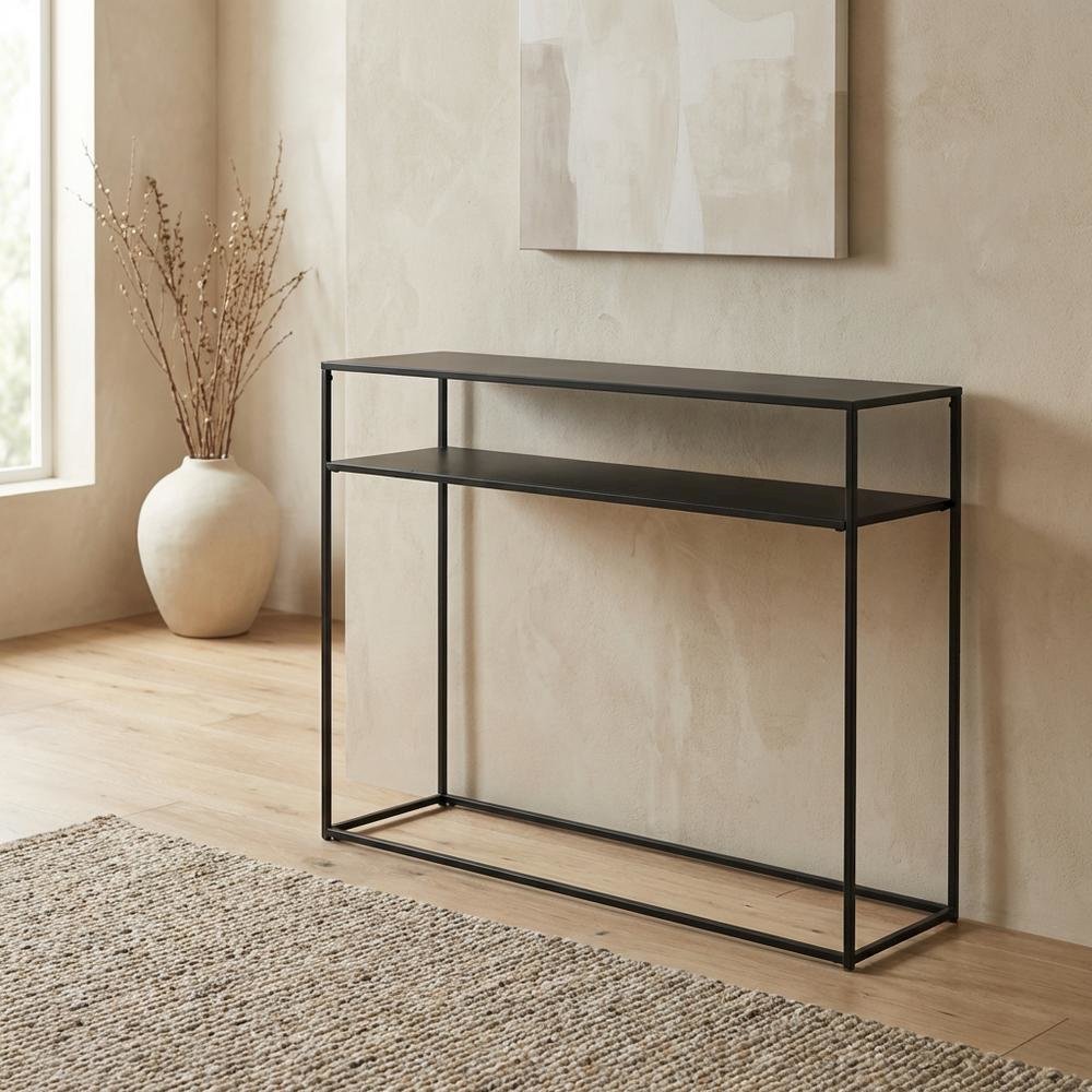 Rustic Entryway Console Table with Anti-Tip Stability and Durable Build