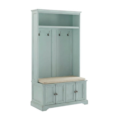 Brown Hall Tree, MDF Particle Board, Coat Hooks, Wide Entryway Organizer