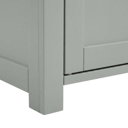 Gray Tall Kitchen Pantry Cabinet, MDF Birch Veneer Freestanding
