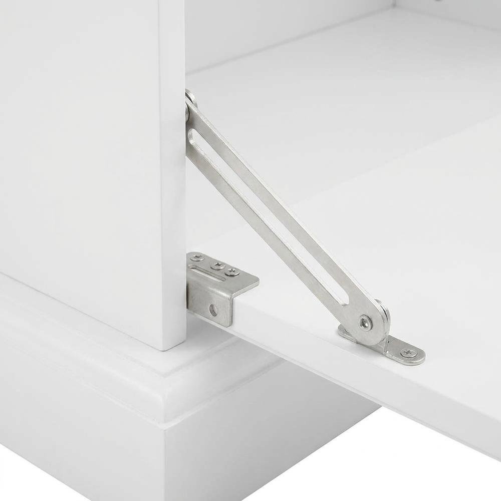 Wood hall tree with storage bench and coat hooks for entryway