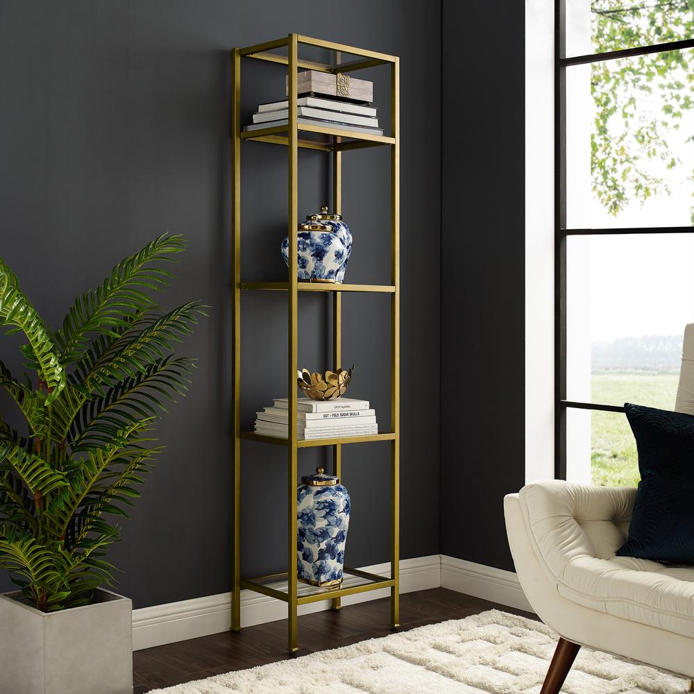 Aimee Narrow Etagere Bookcase