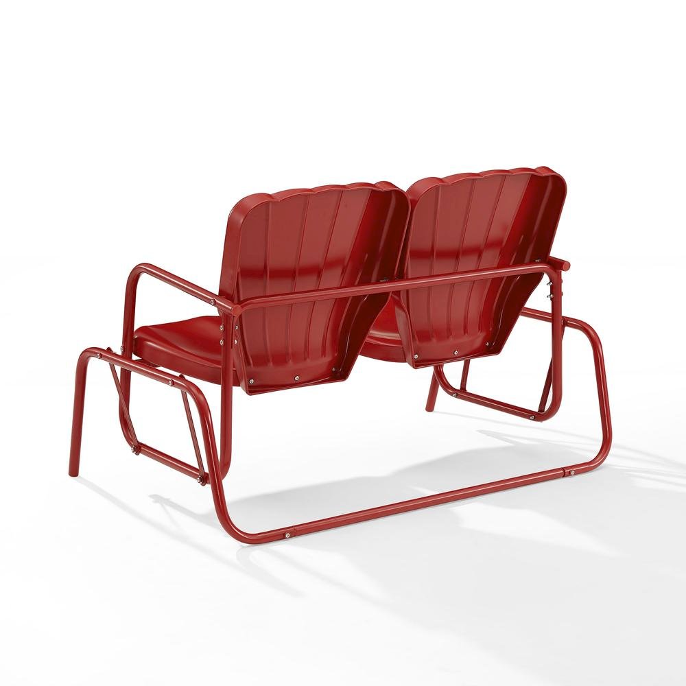 Red Outdoor Loveseat Glider – Retro Furniture Seating for Two People